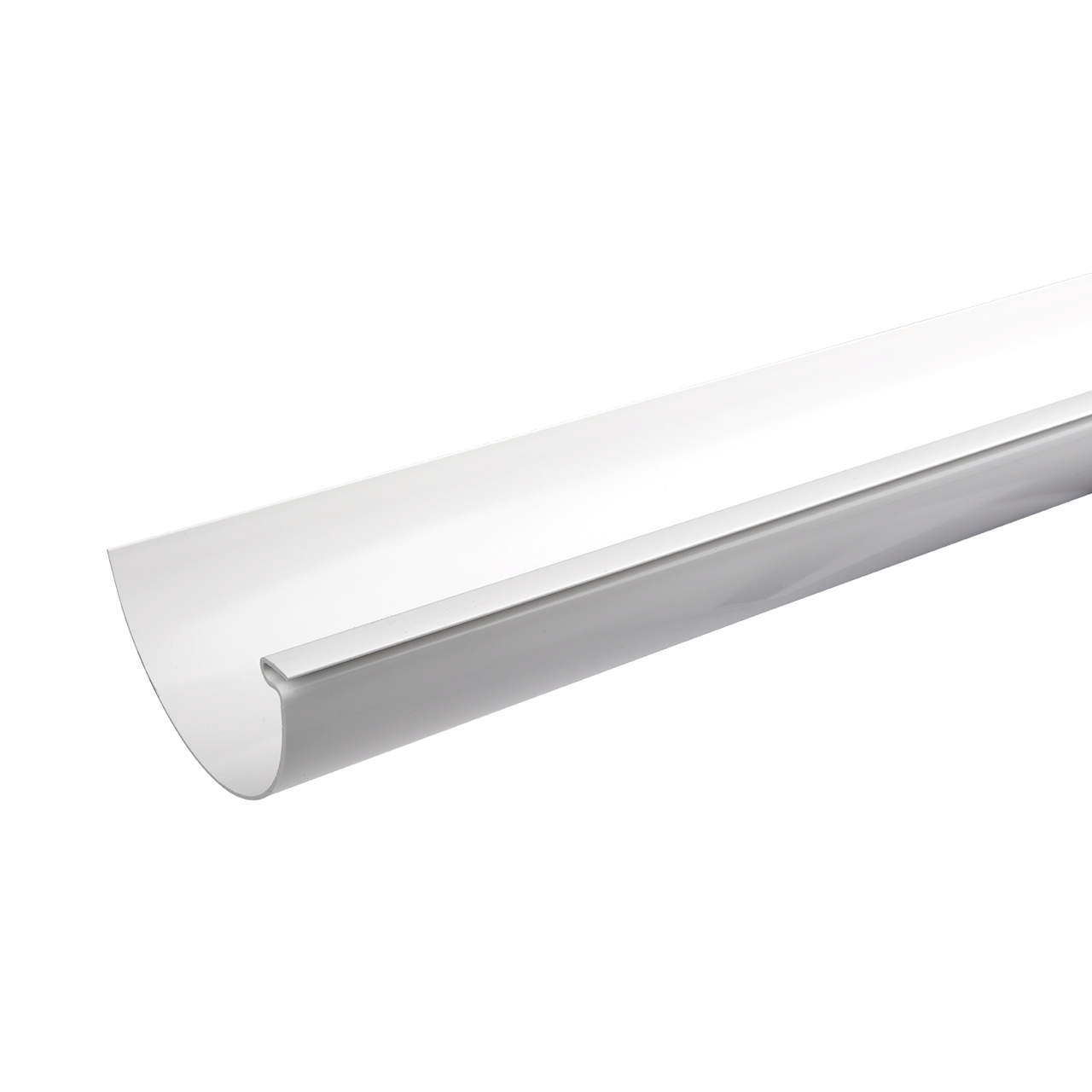 Tagrende PVC nr. 12 hvid 3 m