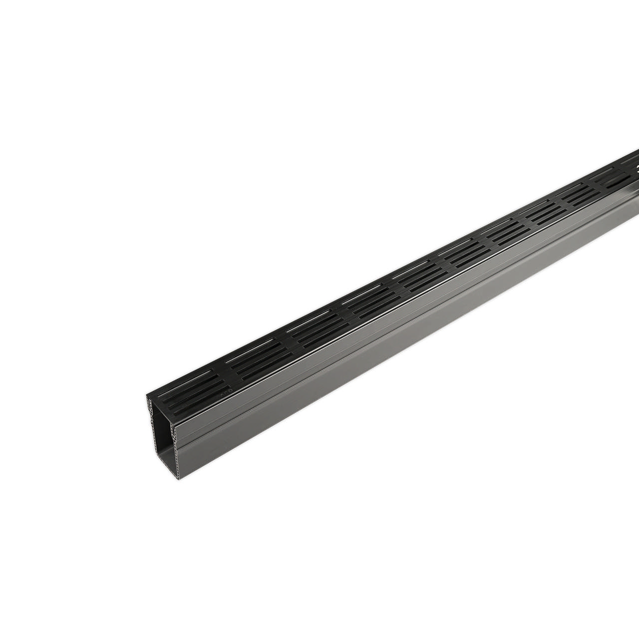 SlimLine Dræn m/rist 1 m alu. sort